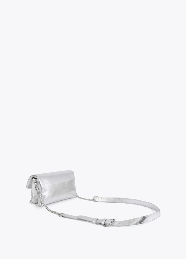Small Metallic Crossbody with Rectangular Studs