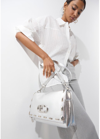 Metallic Crossbody with Rectangular Studs