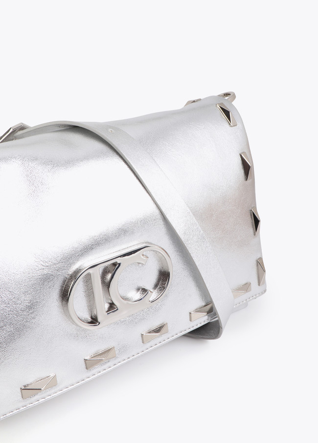 Metallic Crossbody with Rectangular Studs