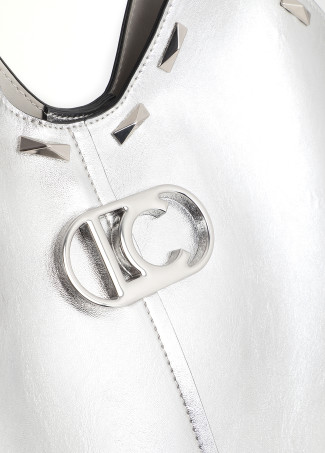 Metallic Studded Shopper