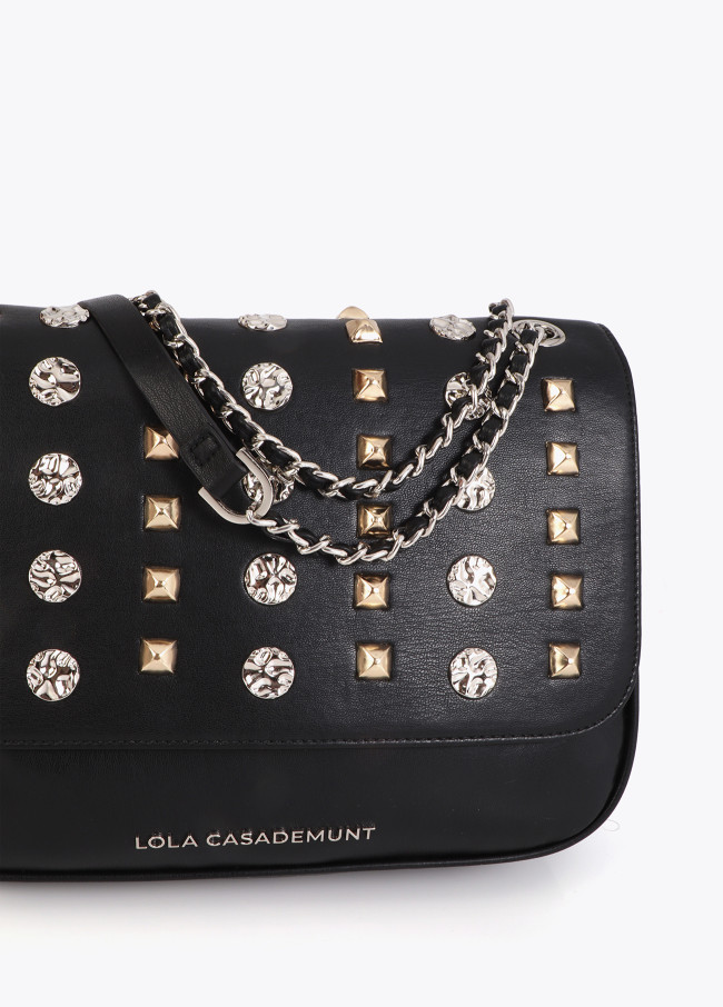 Sac Bandoulière à Rabat avec Clous Or et Argent