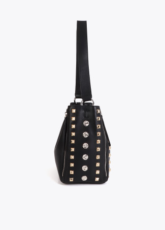 Shoulder Bag with Gold and Silver Studs