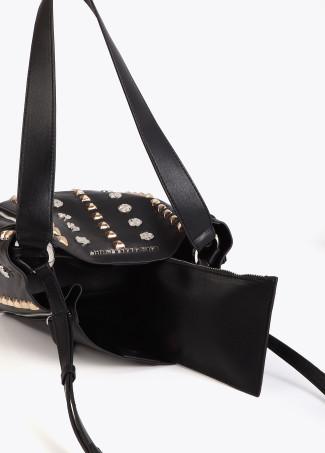 Sac à Épaule avec Clous Or et Argent