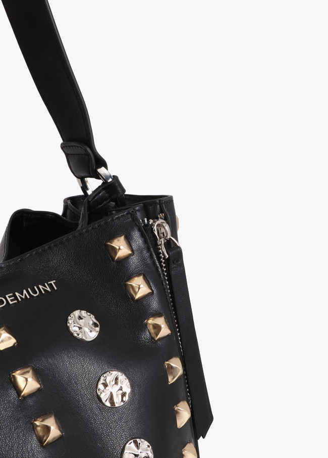 Shoulder Bag with Gold and Silver Studs