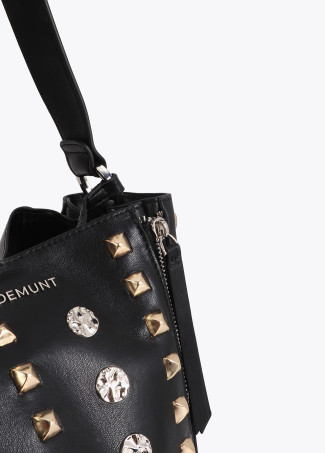Shoulder Bag with Gold and Silver Studs
