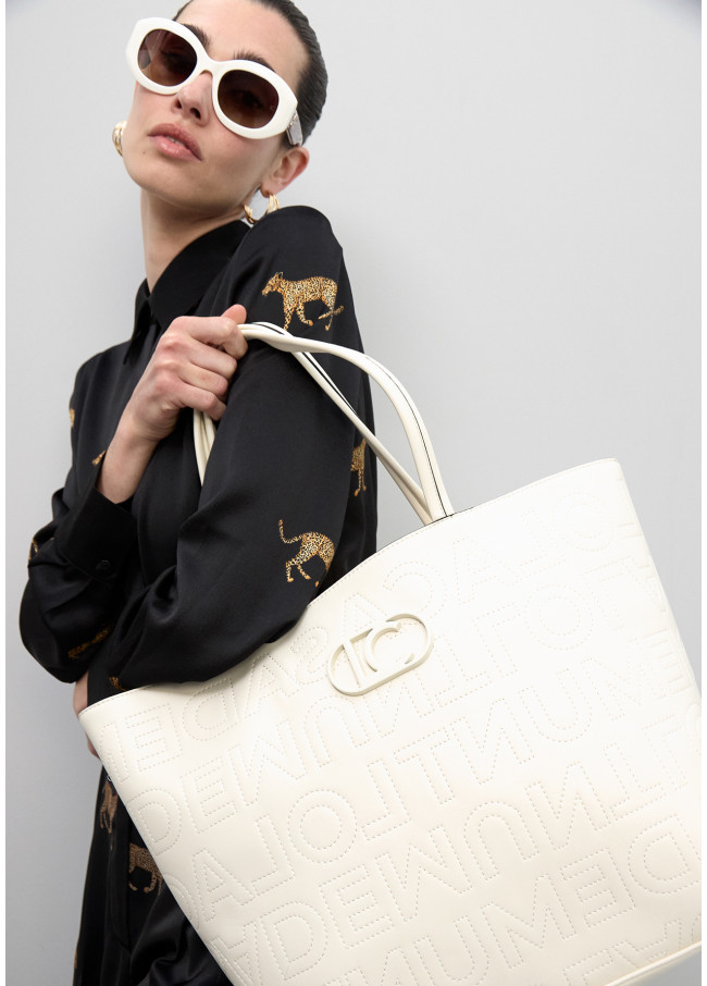 Shopper Déstructuré Monogramme Surpiqué