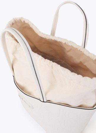 Deconstructed Monogram Stitch Shopper