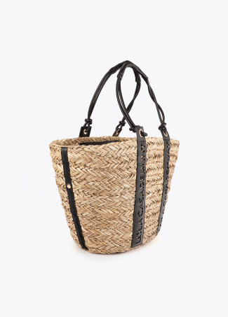 Tote with Cutout Logo Handle