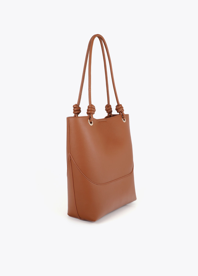 Bolsa Shopper Alça Nó Marrom
