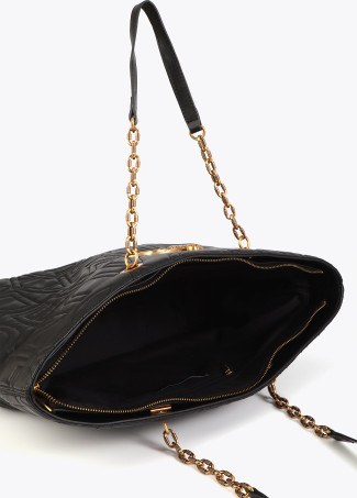 Shopper mit gestepptem Logo