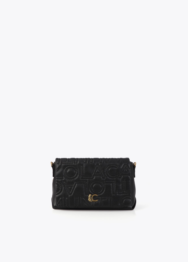 Crossbody Bag with Quilted Flap Logo