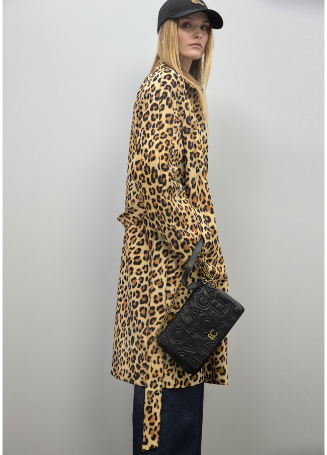 Crossbody Bag with Quilted Flap Logo