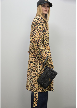 Crossbody Bag with Quilted Flap Logo