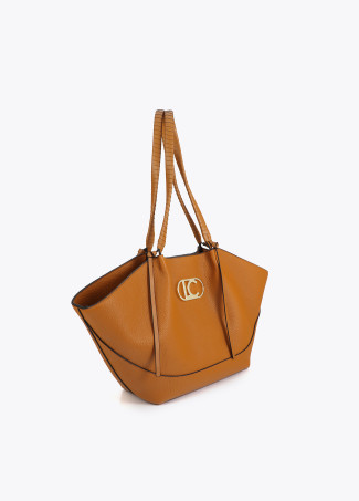 Shopper Effet Cuir Poignée Tressée