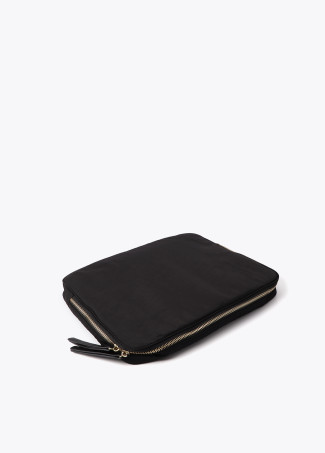 Combined nylon and PU laptop bag