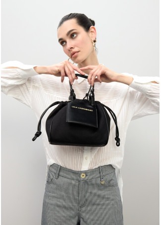 Mini shopper combiné nylon et PU