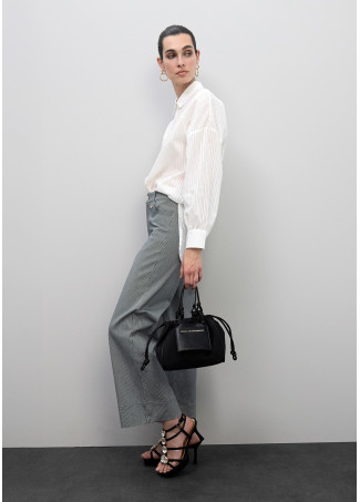 Mini shopper combiné nylon et PU