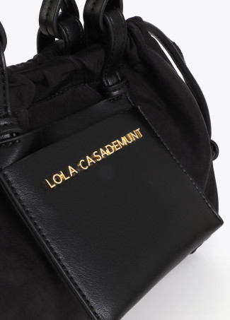Mini shopper combiné nylon et PU
