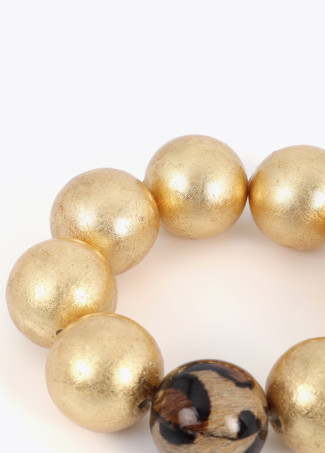 Bracciale Maxi perline con dettaglio Animal Print