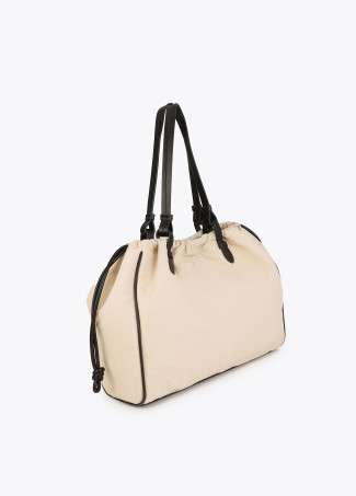 Nylon and PU Shopper Bag