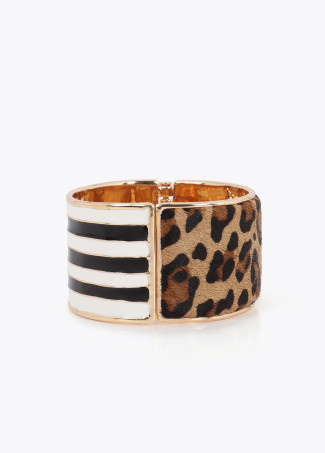 Pulseira Estampa Animal e Listras