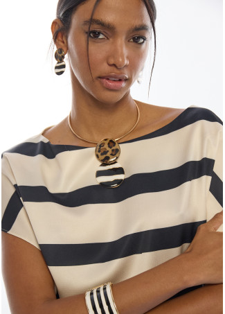 Animal Print and Stripes Bracelet