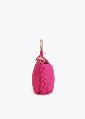 Crossbody Bag with Perforated Metal Handle