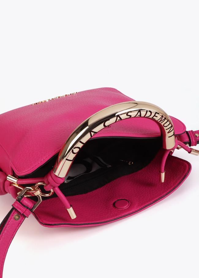 Crossbody Bag with Perforated Metal Handle