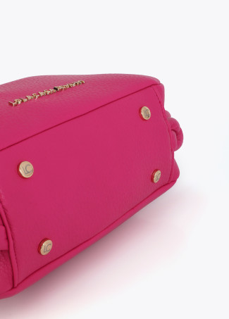 Crossbody Bag with Perforated Metal Handle