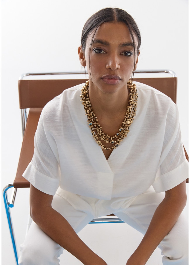 Collana multistrato con perline