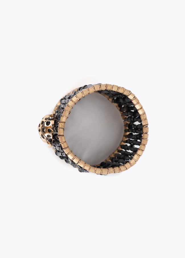 Pulseira elástica leopardo personalizada