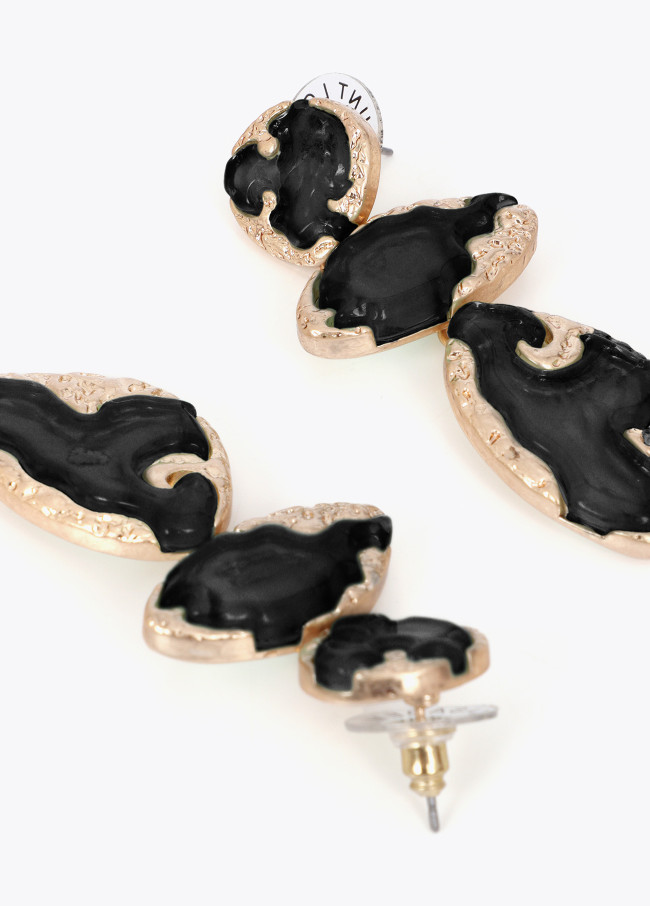 Maxi orecchini metallici laccati