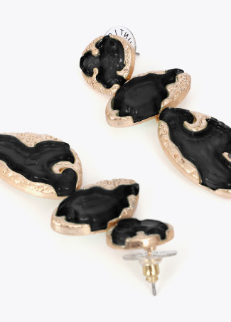 Boucles d'oreilles maxi laquées métalliques