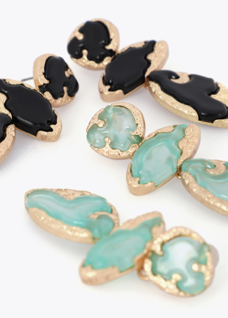 Lacquered Maxi Metal Earrings
