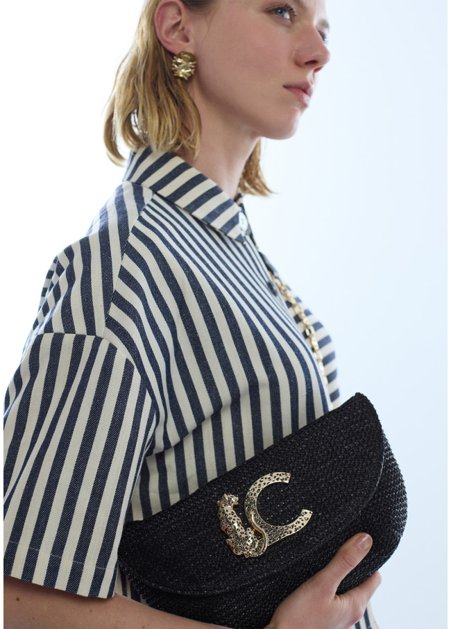 Sac Événement Effet Raphia Logo Léopard