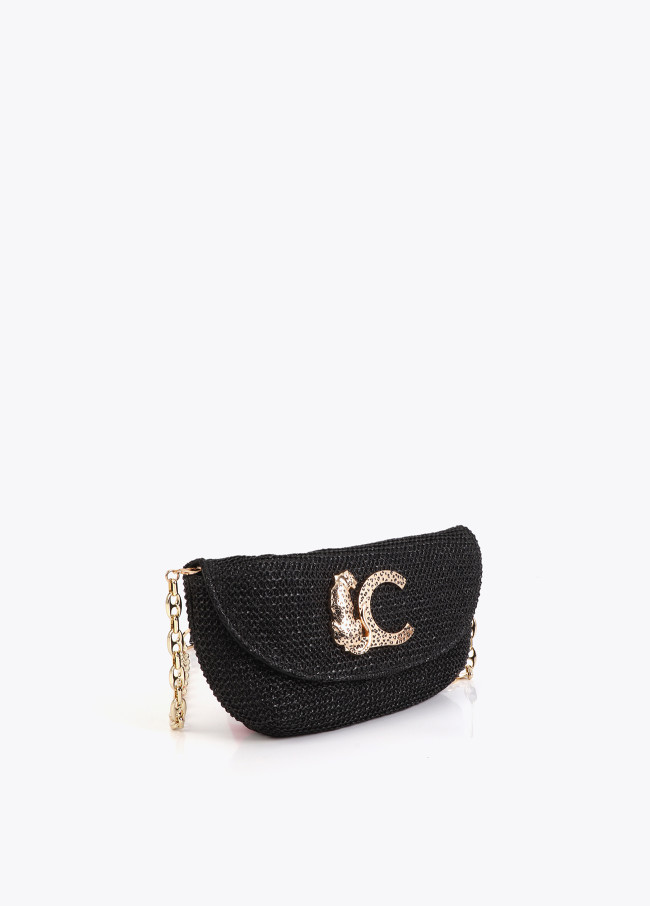 Event Bag Leopard Logo Rattan Effect