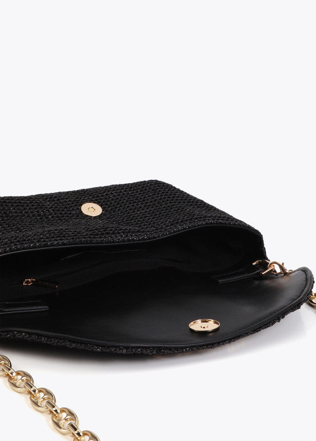 Borsa Evento Effetto Rafia Logo Leopardo