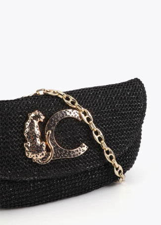 Borsa Evento Effetto Rafia Logo Leopardo