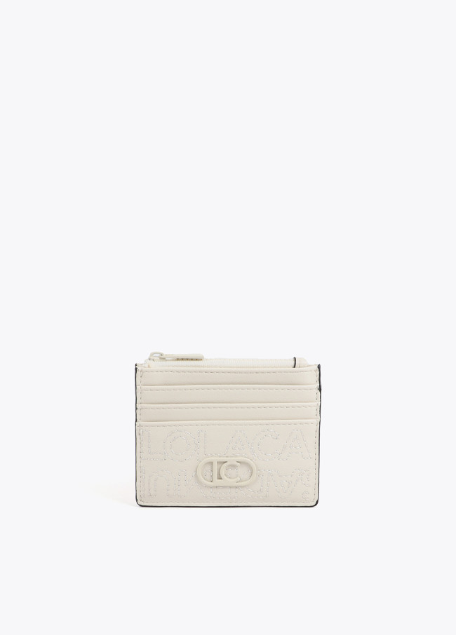 Kartenetui mit Logo-Nähten