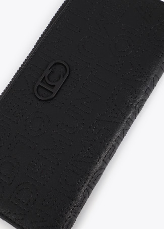 Cartera pespuntes negra