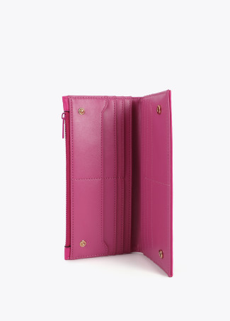 Wallet with Logo Stitching