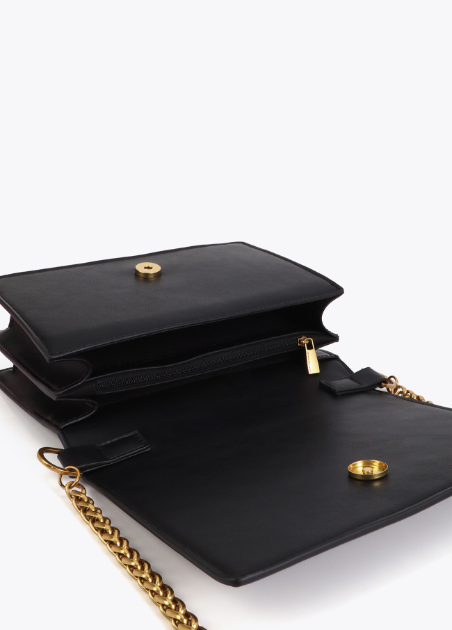 Animal Studded Flap Crossbody Bag