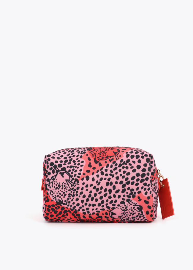 Multicolored Printed Nylon Necessaire