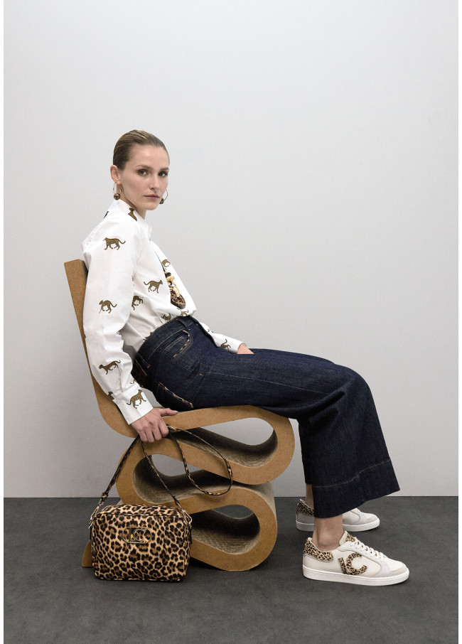 Leoparden-Basic-Umhängetasche