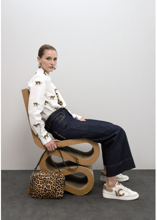 Leoparden-Basic-Umhängetasche