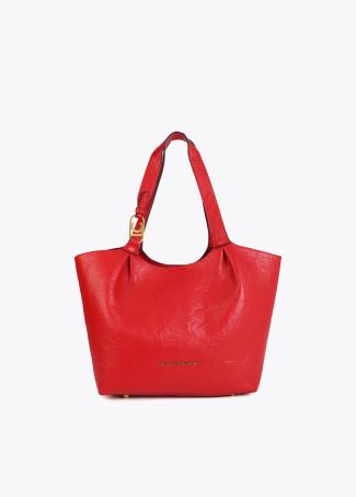 Shopper rojo pliegues