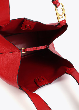 Shopper mit Falten und Logogriff