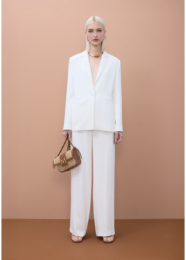 Pantalón blanco de corte recto