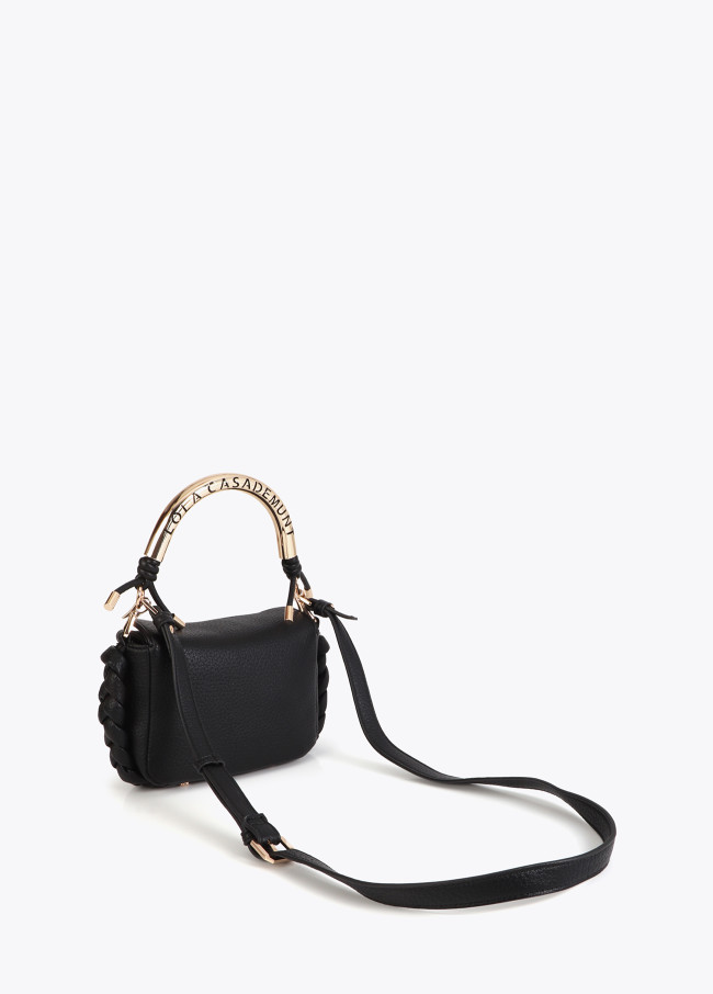 Mini Bolsa Transversal com Alça Metálica Vazadas