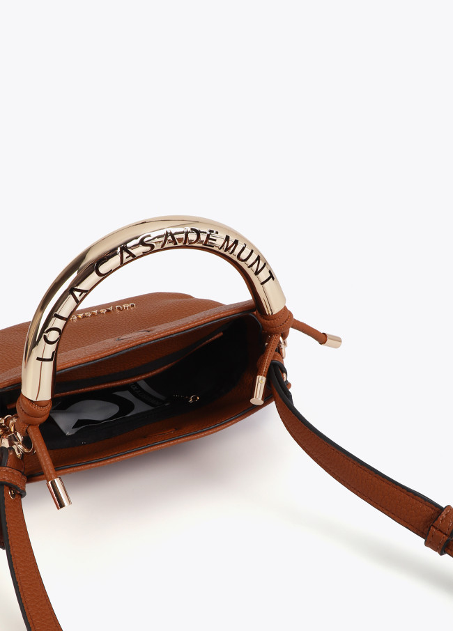 Mini Crossbody Bag with Cut-Out Metallic Handle